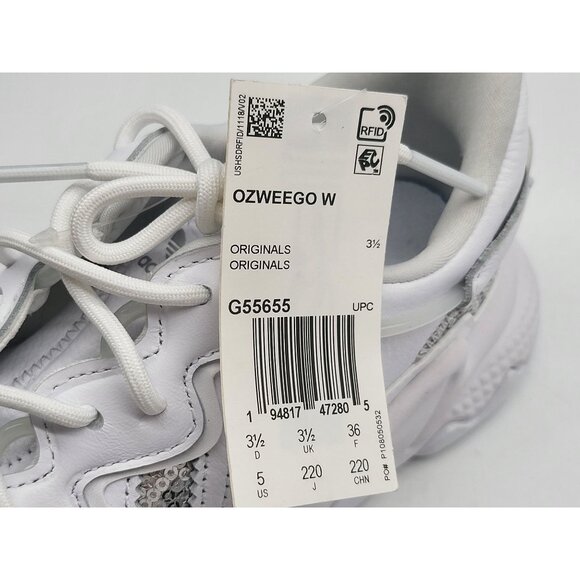 Adidas Ozweego Womens G55655 White Silver Sequins Running Shoes Size‎ 5 - Picture 9 of 9